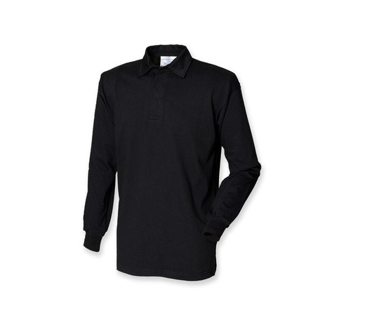 Front Row FR100 - Effen rugbyshirt met lange mouwen