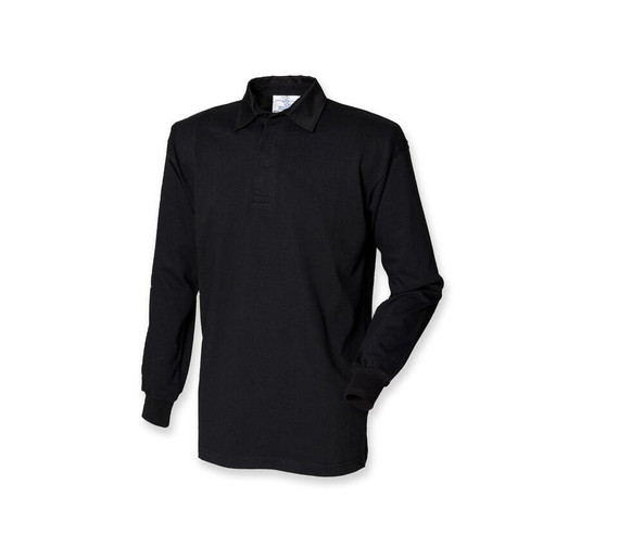 Front Row FR100 - Effen rugbyshirt met lange mouwen