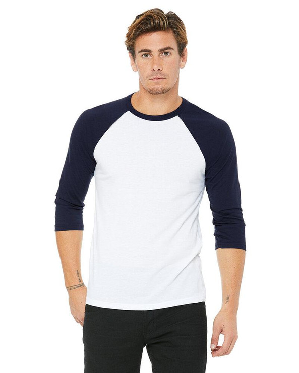 BELLA+CANVAS B3200 - Unisex 3/4 Sleeve Baseball Tee