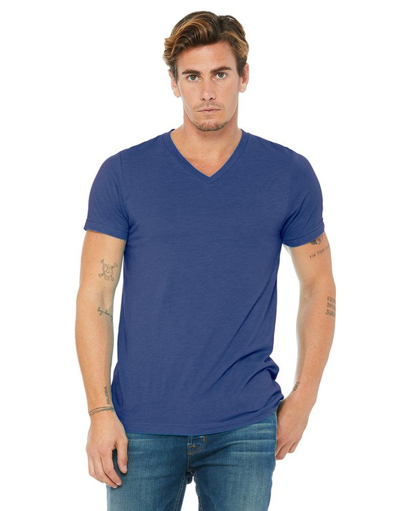 Bella+Canvas 3415C - t-shirt unisexe Triblend à manches courtes avec encolure en V