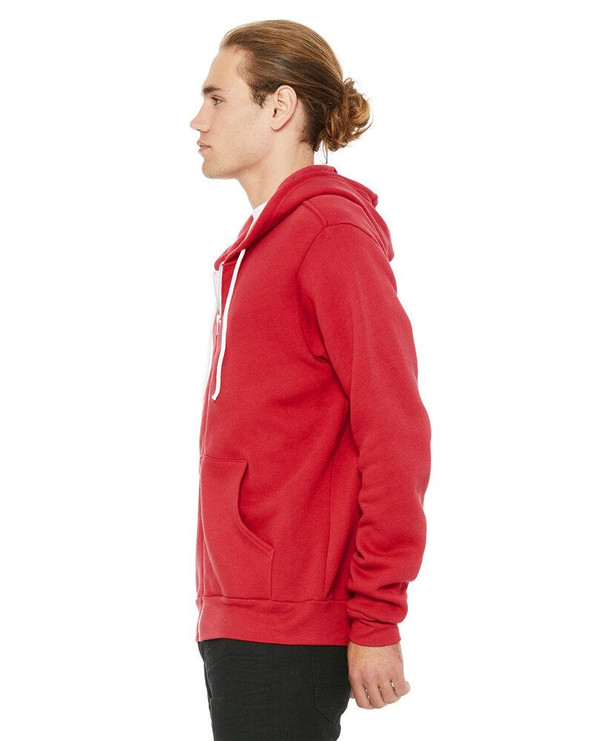Bella+Canvas 3739 - molleton à capuchon unisexe en poly-coton avec glissière tout au long