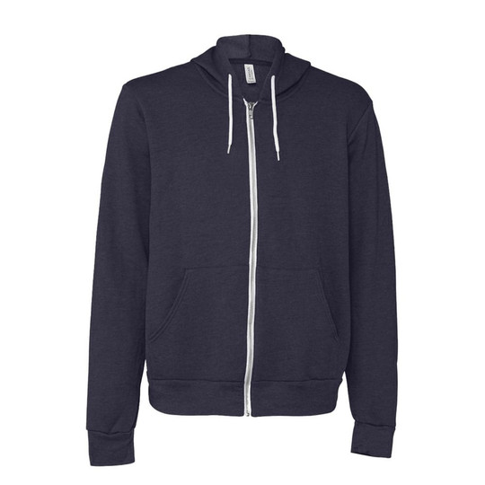 Bella+Canvas 3739 - molleton à capuchon unisexe en poly-coton avec glissière tout au long
