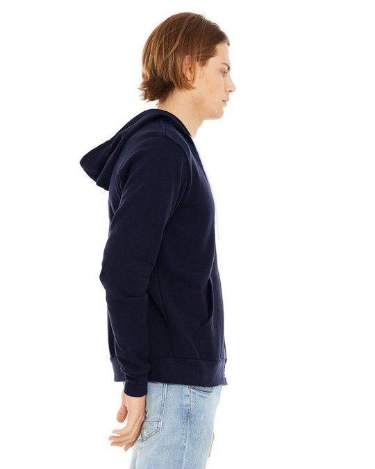Bella+Canvas 3739 - molleton à capuchon unisexe en poly-coton avec glissière tout au long