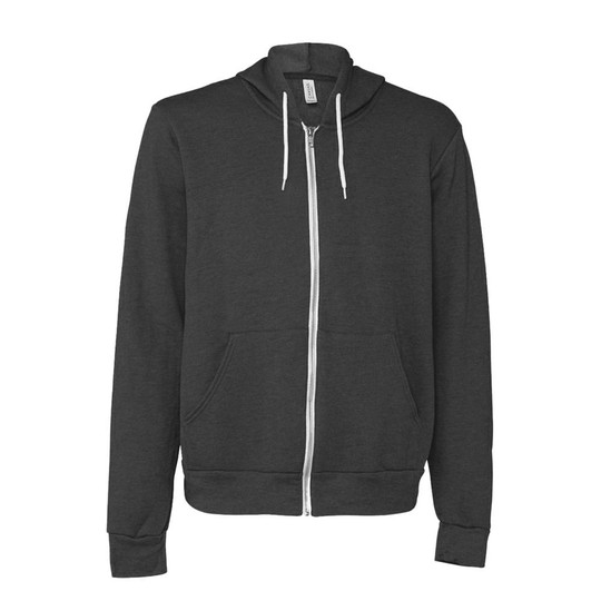 Bella+Canvas 3739 - molleton à capuchon unisexe en poly-coton avec glissière tout au long