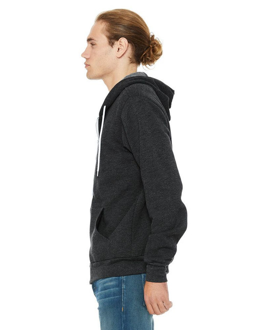 Bella+Canvas 3739 - molleton à capuchon unisexe en poly-coton avec glissière tout au long