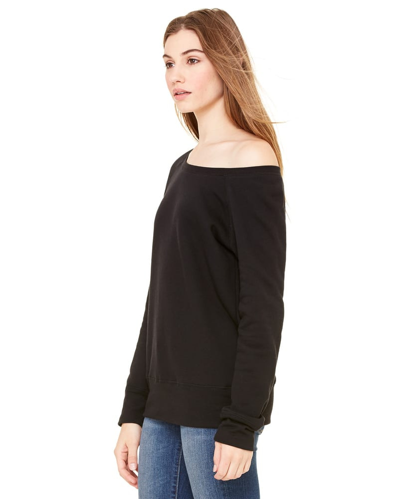 Bella+Canvas 7501 - Sudadera de cuello ancho de felpa para damas