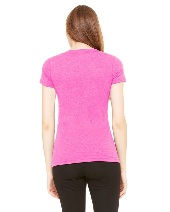 Bella+Canvas 8435 - Ladies Triblend Short-Sleeve Deep V-Neck T-Shirt
