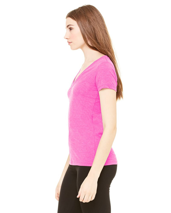 Bella+Canvas 8435 - Ladies Triblend Short-Sleeve Deep V-Neck T-Shirt