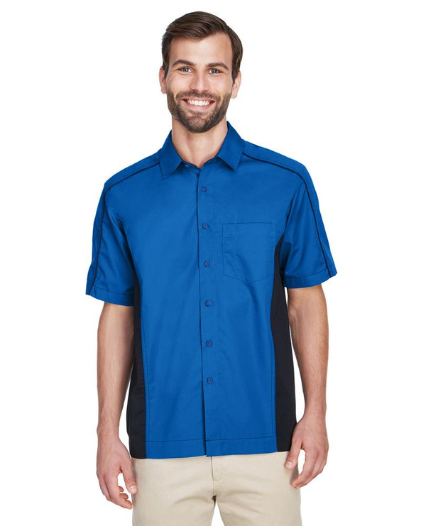North End 87042 - Camisas Fuse Men's Color-Block Twill