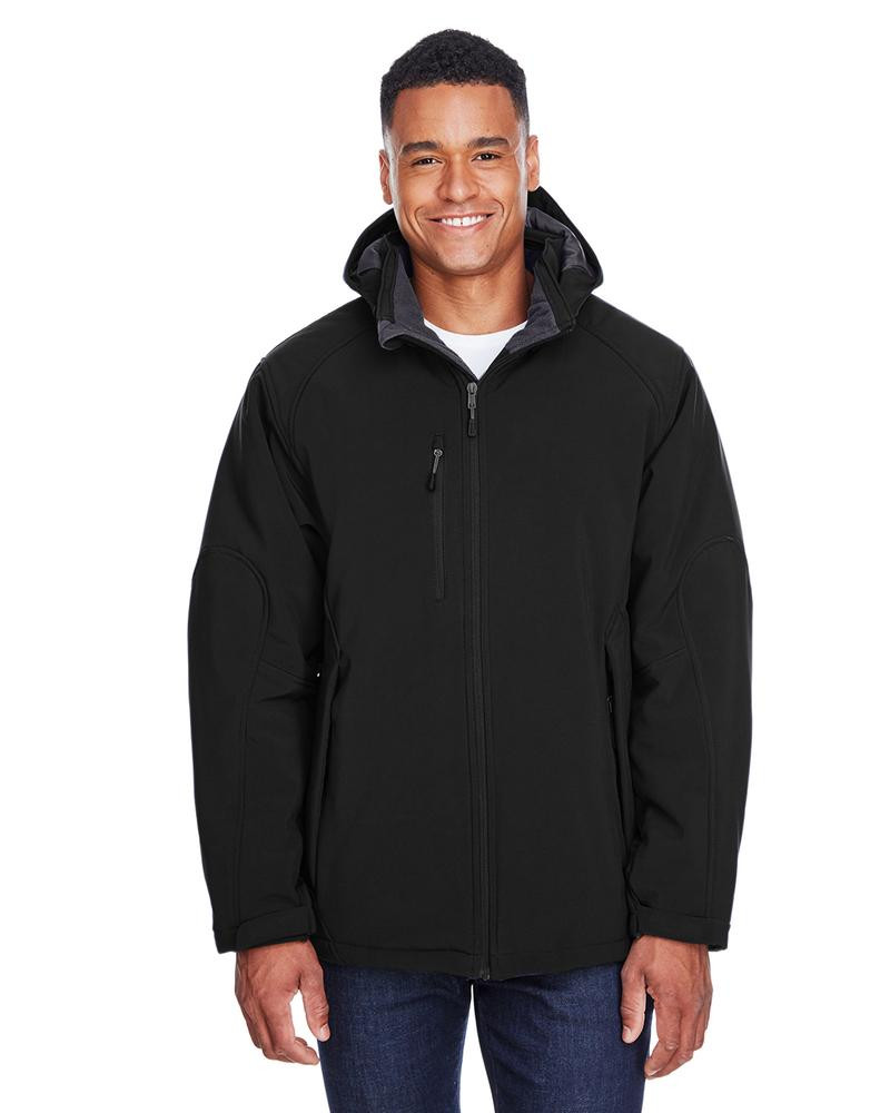 Ash City North End 88159 - Glacier Manteau Isolé Pour Homme À Extérieur Doux Avec Capuchon Amovible