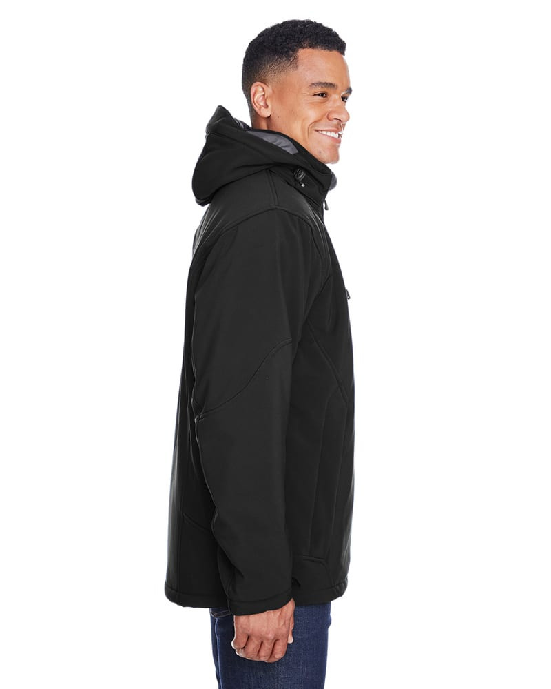 Ash City North End 88159 - Glacier Manteau Isolé Pour Homme À Extérieur Doux Avec Capuchon Amovible