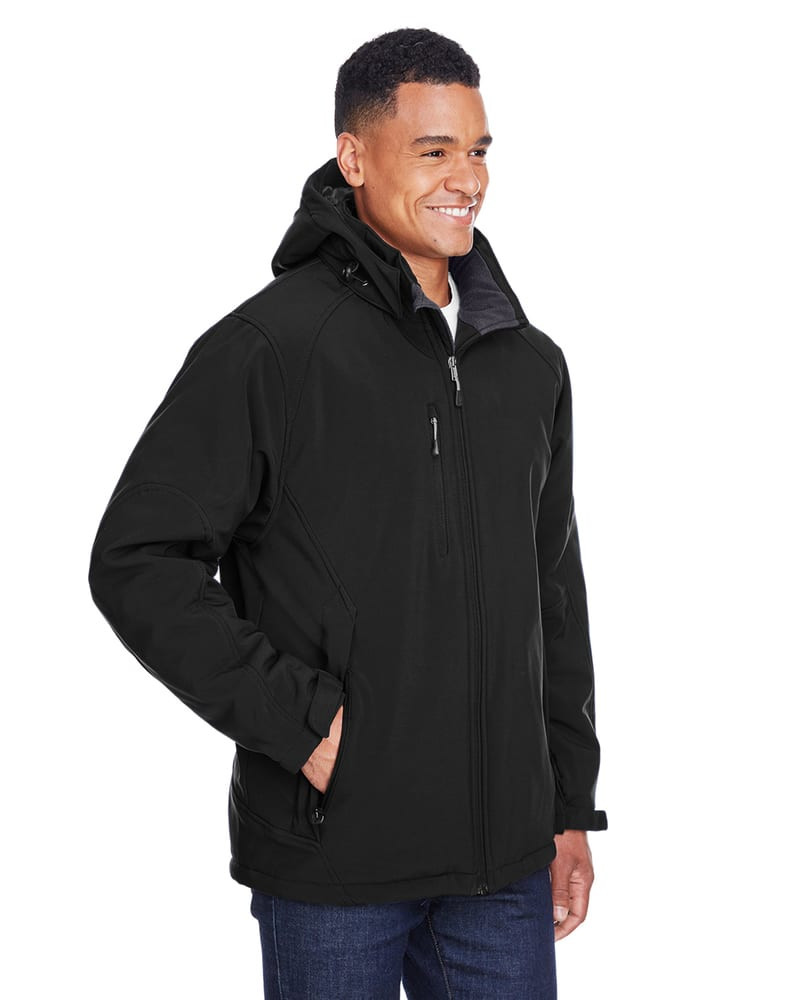 Ash City North End 88159 - Glacier Manteau Isolé Pour Homme À Extérieur Doux Avec Capuchon Amovible