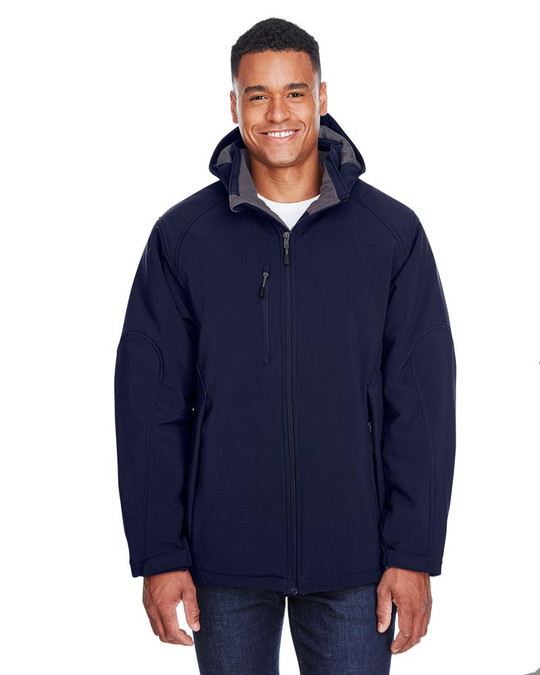 Ash City North End 88159 - Glacier Manteau Isolé Pour Homme À Extérieur Doux Avec Capuchon Amovible
