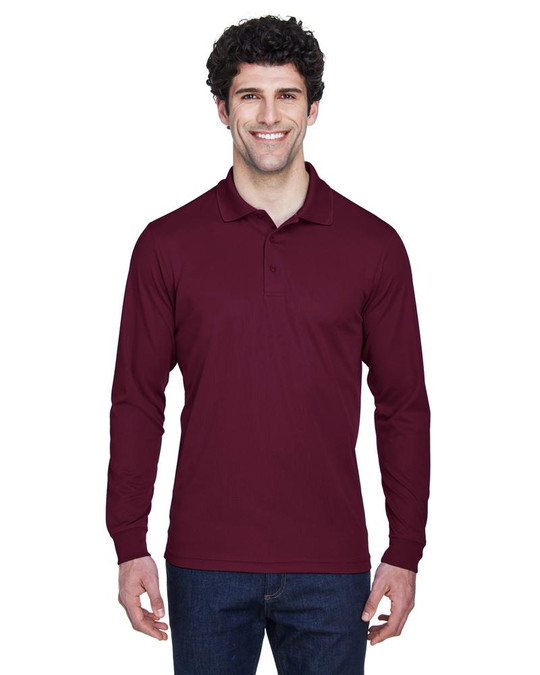 Ash City Core 365 88192 - Pinnacle Pour Hommes Polos En Piqué Performance Core 365™ À Manches Longues