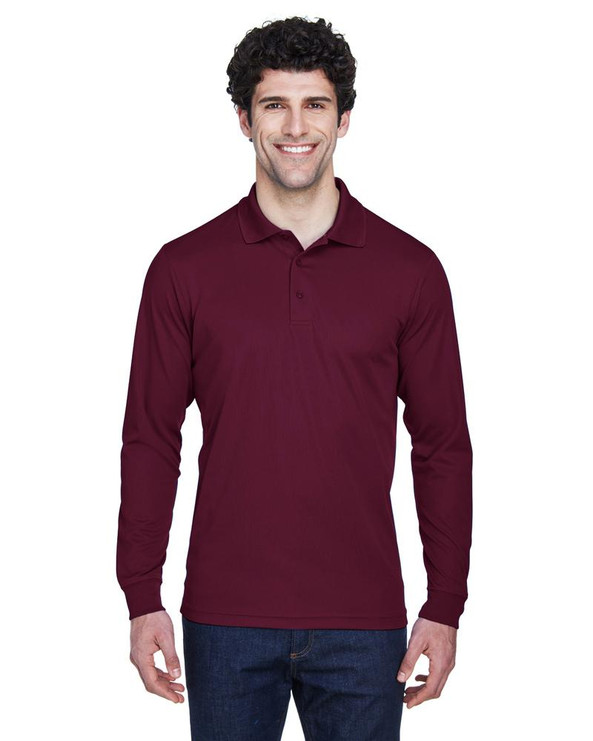Ash City Core 365 88192 - Pinnacle Pour Hommes Polos En Piqué Performance Core 365™ À Manches Longues