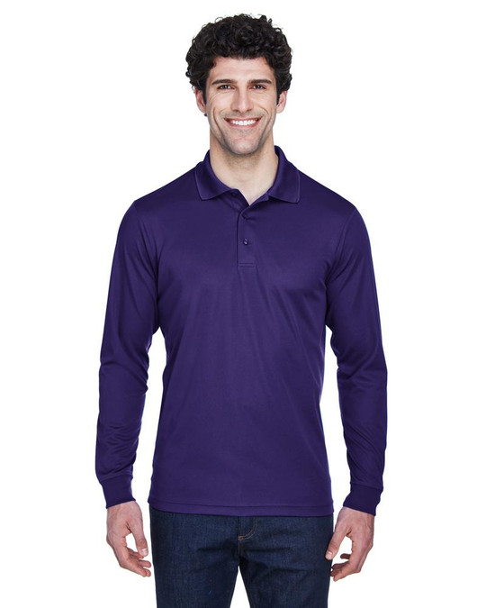 Ash City Core 365 88192 - Pinnacle Pour Hommes Polos En Piqué Performance Core 365™ À Manches Longues