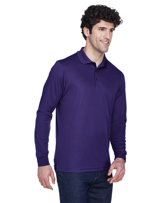 Ash City Core 365 88192 - Pinnacle Pour Hommes Polos En Piqué Performance Core 365™ À Manches Longues