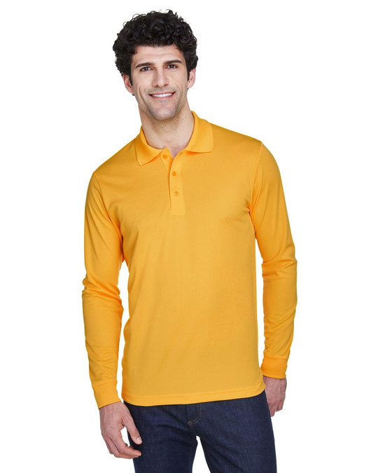 Ash City Core 365 88192 - Pinnacle Pour Hommes Polos En Piqué Performance Core 365™ À Manches Longues