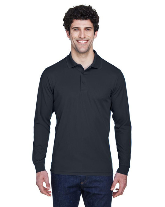 Ash City Core 365 88192 - Pinnacle Pour Hommes Polos En Piqué Performance Core 365™ À Manches Longues