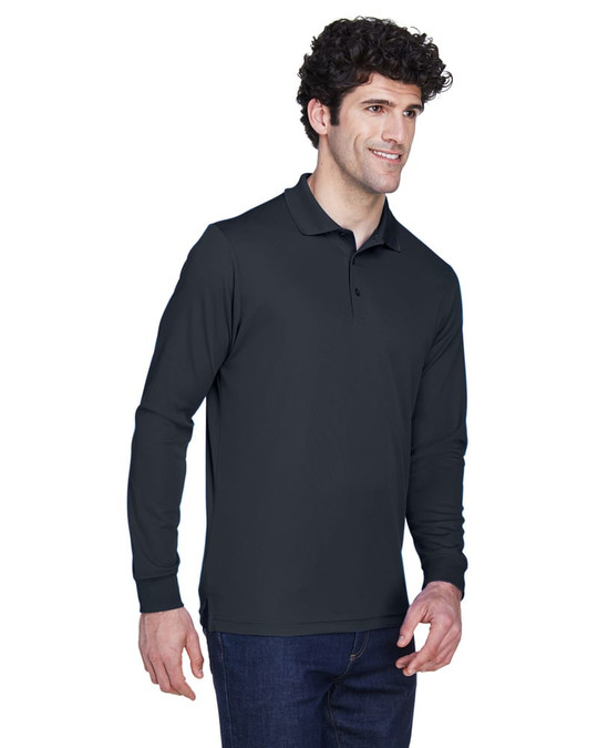 Ash City Core 365 88192 - Pinnacle Pour Hommes Polos En Piqué Performance Core 365™ À Manches Longues