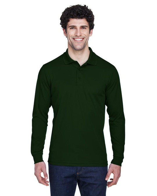 Ash City Core 365 88192 - Pinnacle Pour Hommes Polos En Piqué Performance Core 365™ À Manches Longues