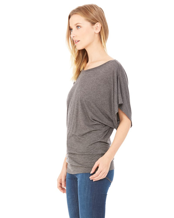 Bella+Canvas 8821 - Ladies Flowy Draped Sleeve Dolman T-Shirt