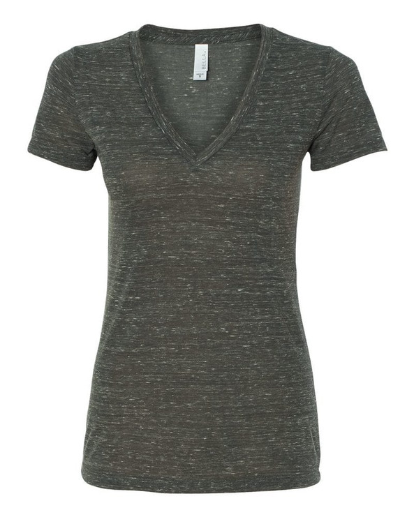 Bella+Canvas B6035 - Ladies Jersey Short-Sleeve Deep V-Neck T-Shirt