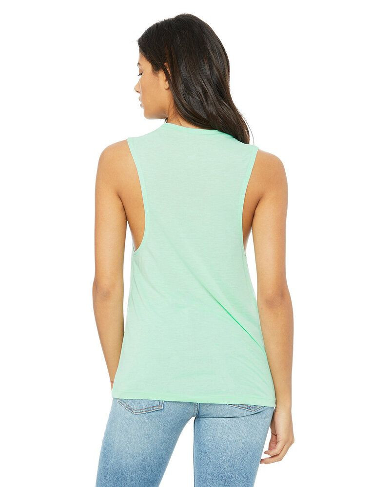 Bella+Canvas B8803 - Camiseta sin mangas fluida con escote redondo para mujer