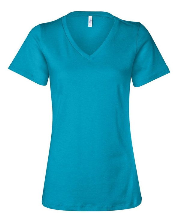 Bella+Canvas B6405 - Camiseta relajada de mujer de manga corta y cuello en V