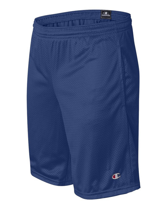 Champion S162 - Pantalones cortos largos de malla con bolsillos
