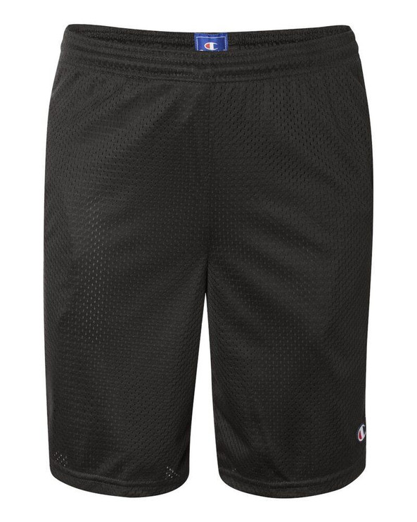 Champion S162 - Pantalones cortos largos de malla con bolsillos