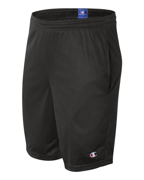 Champion S162 - Pantalones cortos largos de malla con bolsillos