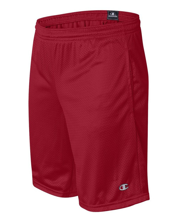Champion S162 - Pantalones cortos largos de malla con bolsillos