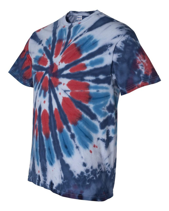 Tie-Dyed 200T2 - Multi-Color Cut-Spiral Short Sleeve T-Shirt