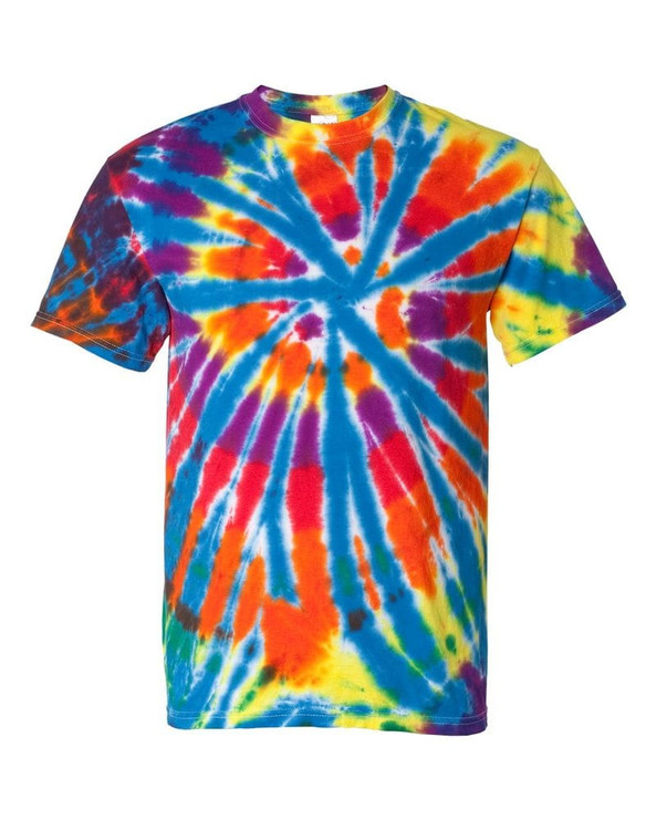 Tie-Dyed 200TD - Short Sleeve Rainbow Cut-Spiral T-Shirt