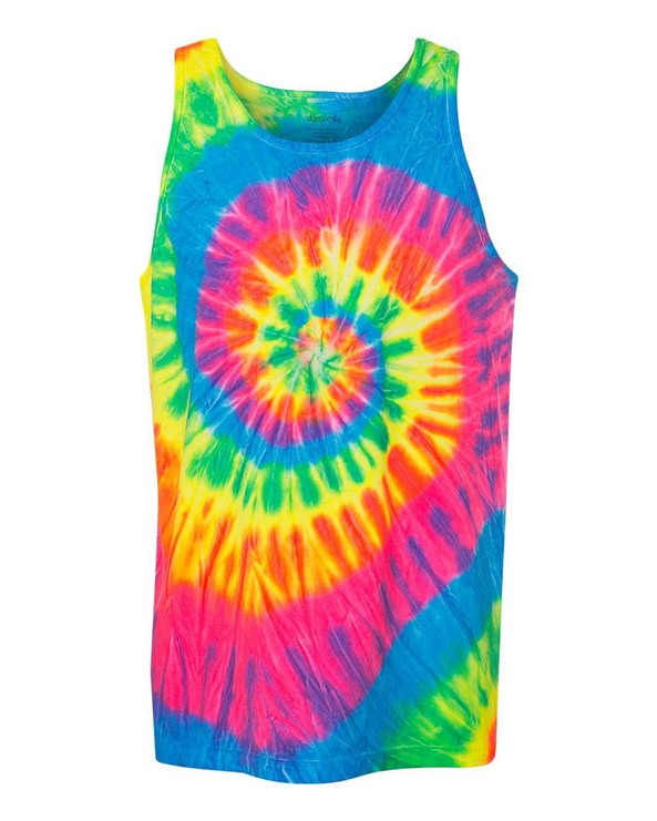 Tie-Dyed 420MS - Multi-Color Spiral Tank Top