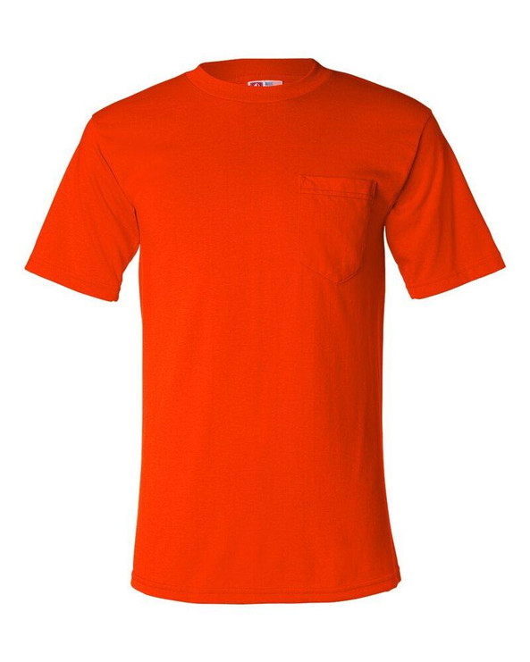 Bayside 1725 - Camiseta de manga corta USA-Made 50/50 con bolsillo