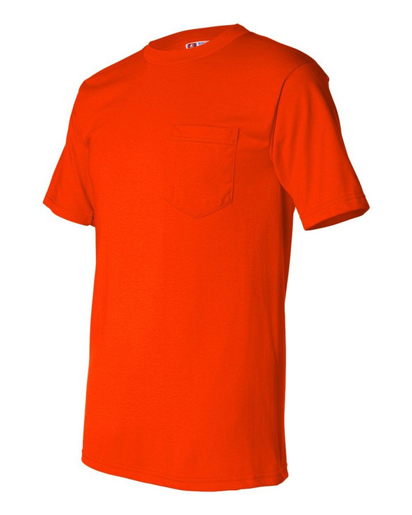 Bayside 1725 - Camiseta de manga corta USA-Made 50/50 con bolsillo