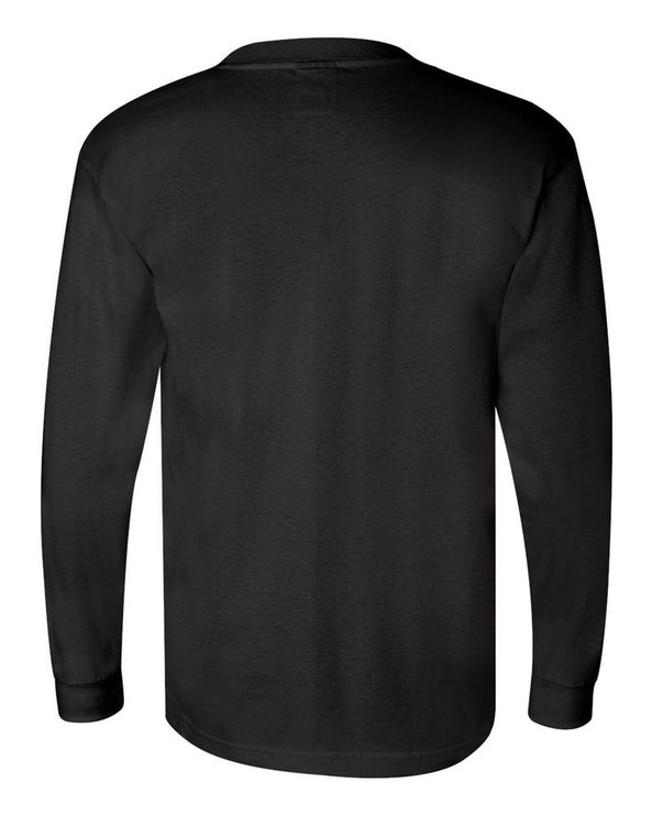 Bayside 3055 - Camiseta de manga larga con bolsillo de Union-Made