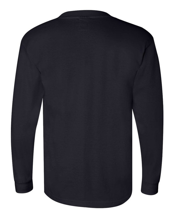 Bayside 3055 - Camiseta de manga larga con bolsillo de Union-Made
