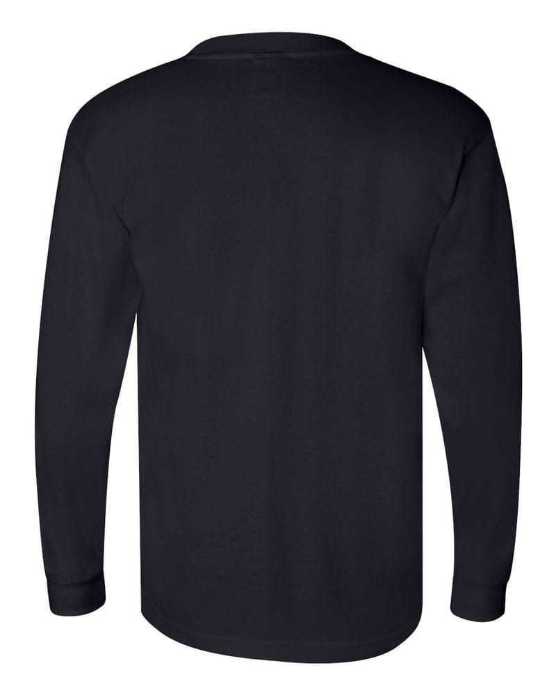 Bayside 3055 - Union-Made Long Sleeve T-Shirt with a Pocket