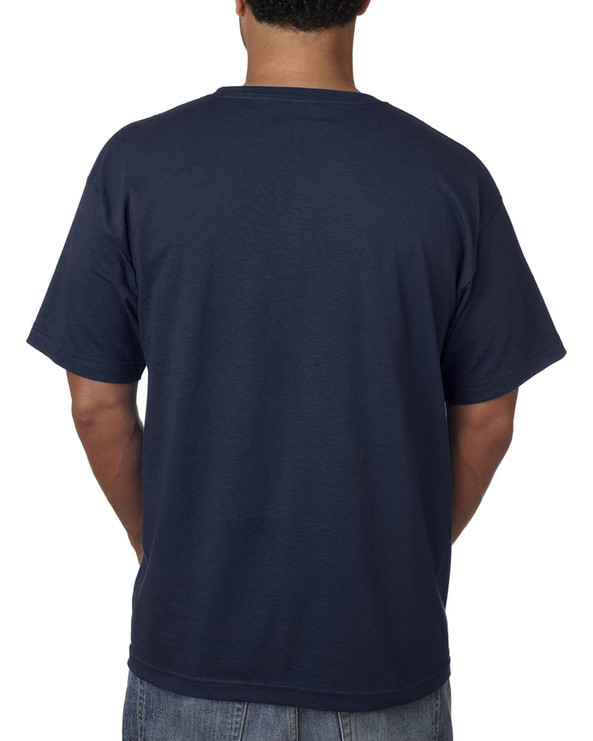 Bayside 5070 - Camiseta de manga corta con bolsillo, fabricada en EE.UU.