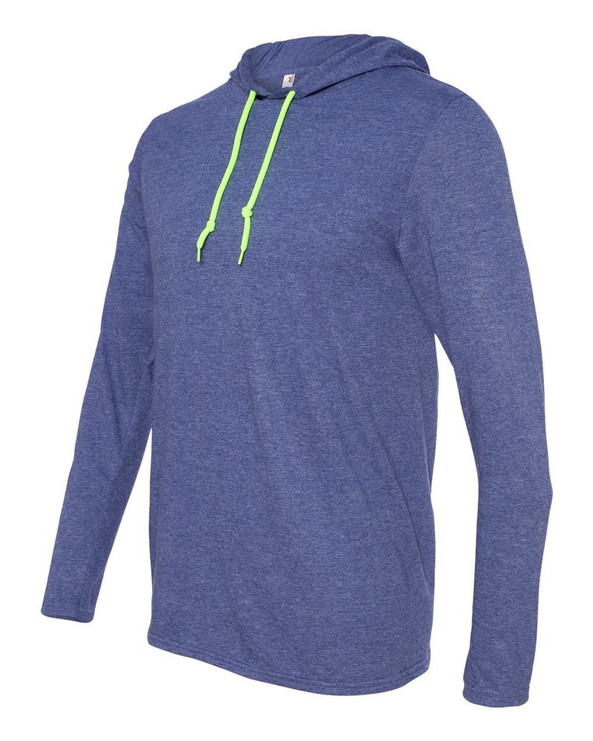 Anvil 987 - Lightweight Long Sleeve Hooded T-Shirt