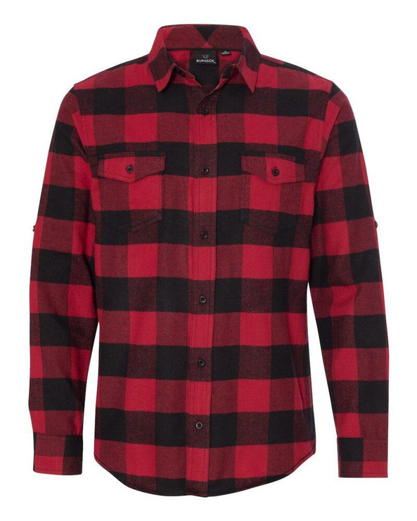 Burnside B8210 - Camisa de franela de manga larga