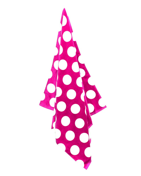 Carmel Towel Company C3060P - Polka Dot Velour Beach Towel