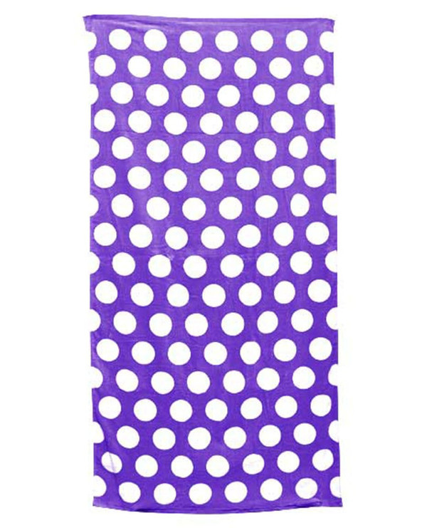 Carmel Towel Company C3060P - Polka Dot Velour Beach Towel