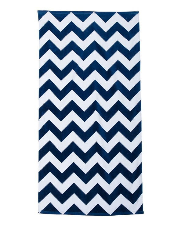 Carmel Towel Company C3060X - Chevron Velour Beach Towel