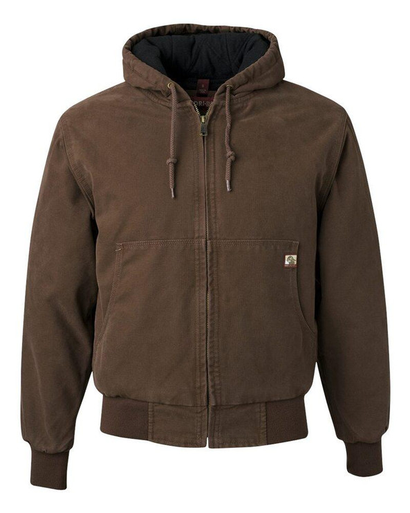 Dri Duck 5020T - Chaqueta de tela con capucha y forro acolchado de tricot Tallas grandes
