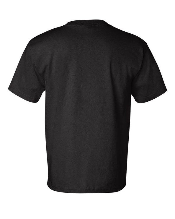 Bayside 7100 - Camiseta de manga corta con bolsillo, fabricada en EE.UU.