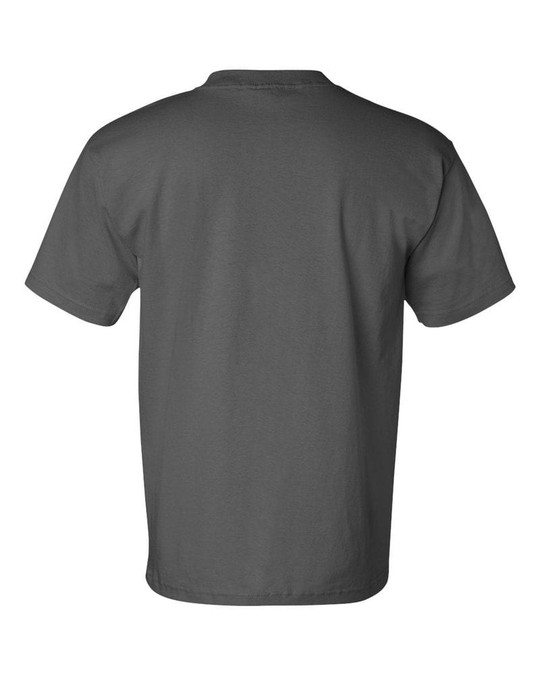 Bayside 7100 - Camiseta de manga corta con bolsillo, fabricada en EE.UU.